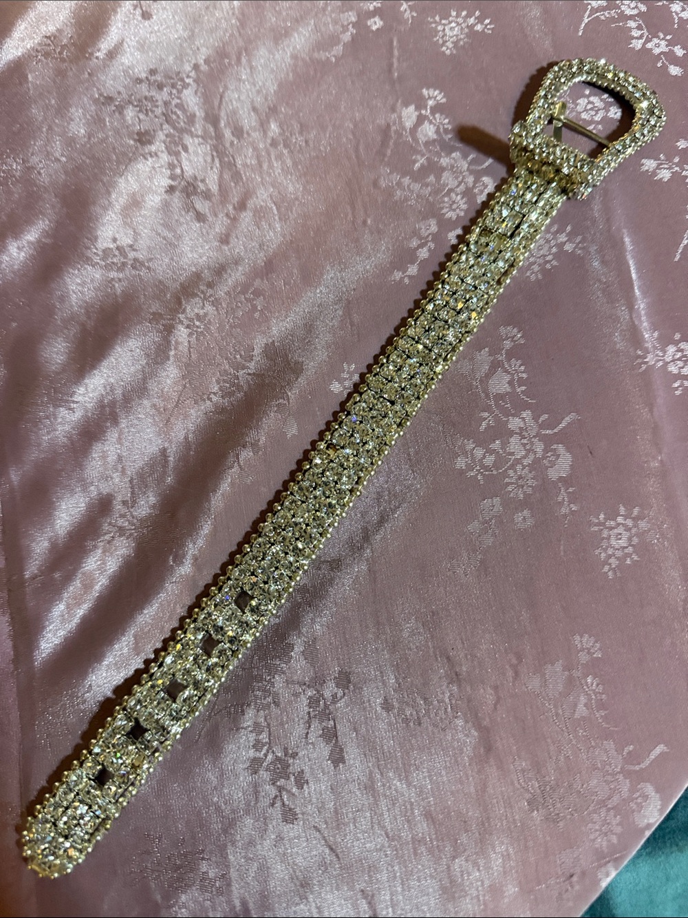 Gold Crystal Rhinestone bracelet Elegant Sparkle